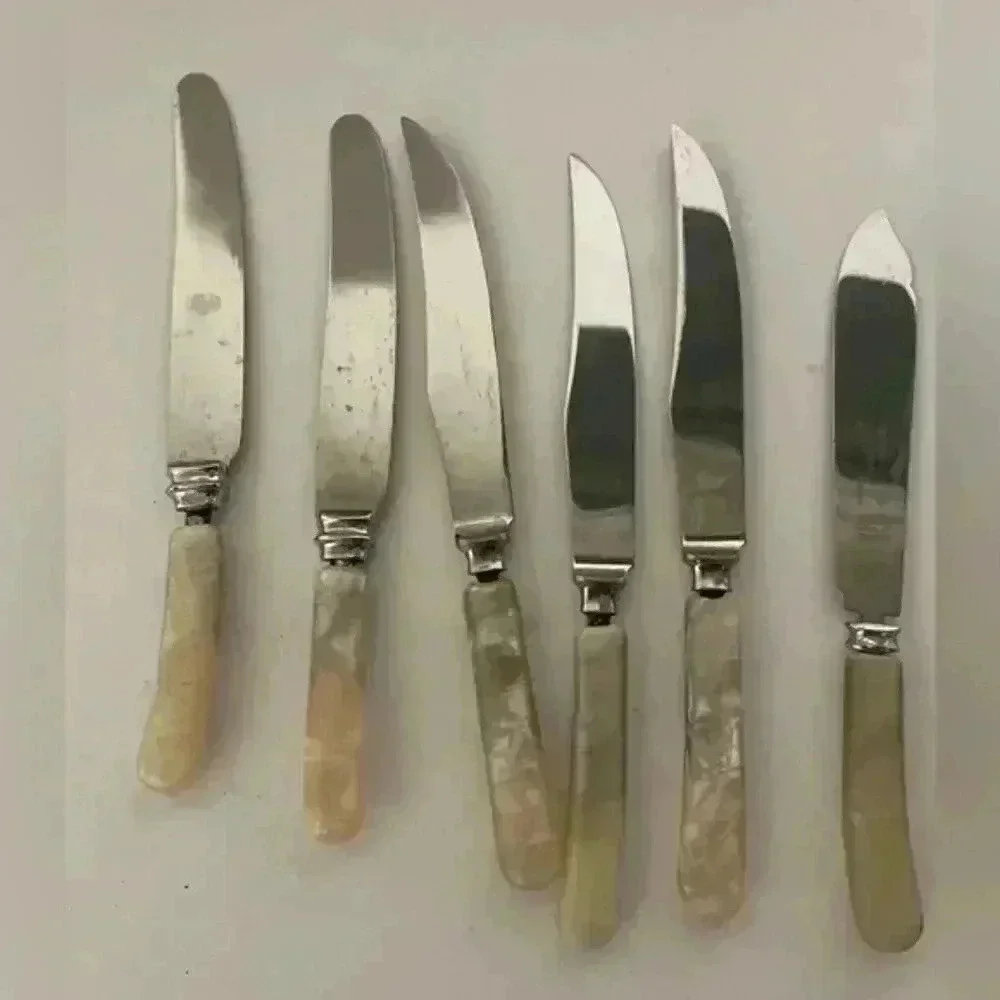 Vintage Holt Renfrew Sterling Silver w Mother of Pearl Handles - 9pc Set - Picture 11 of 13